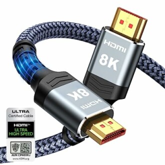 8K HDMI ultra high-speed cable with certification label