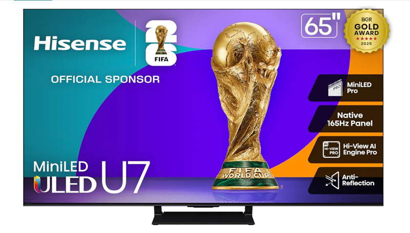 Hisense 65" U7 Mini-LED ULED 4K UHD Smart TV